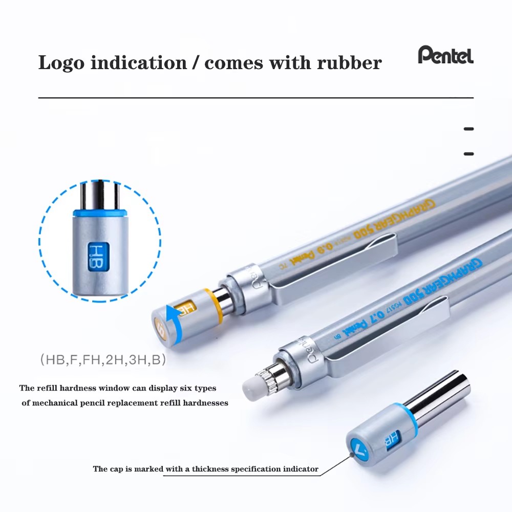 1pc Pentel Graphgear 500 Draft - đánh giá và giá Mechanical Pencil 0.3